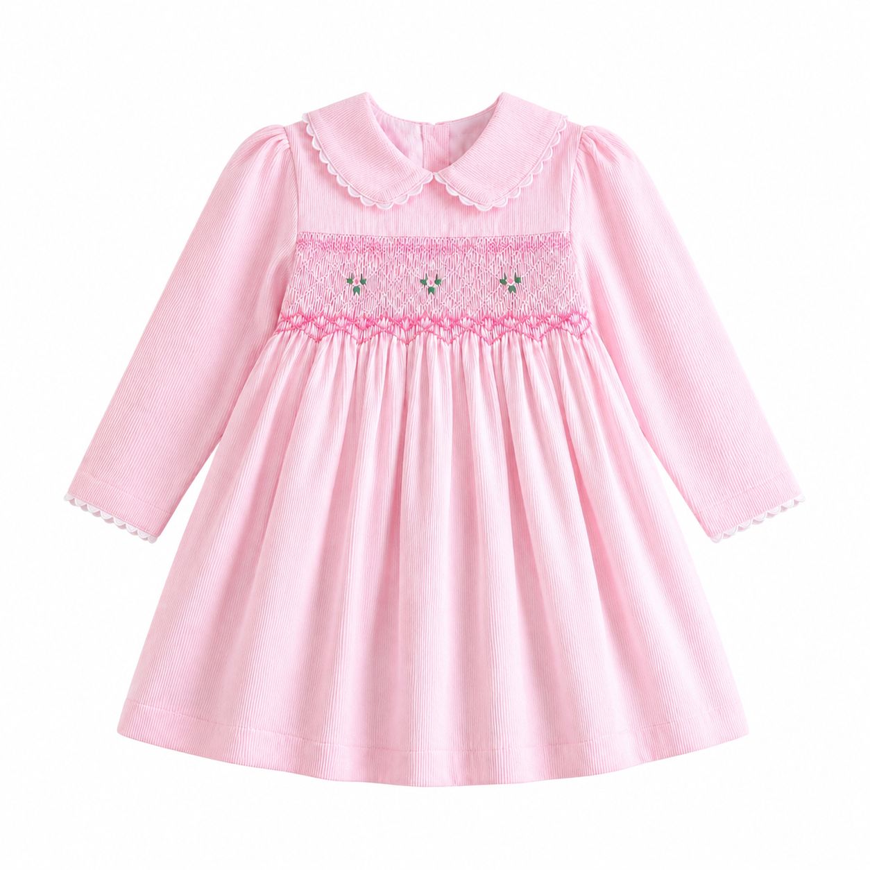 Mimi Miya Mary Embroidered Smock Girls Dress
