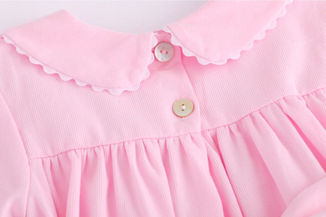 Mimi Miya Mary Embroidered Smock Girls Dress | Dresses | Bon Bon Tresor