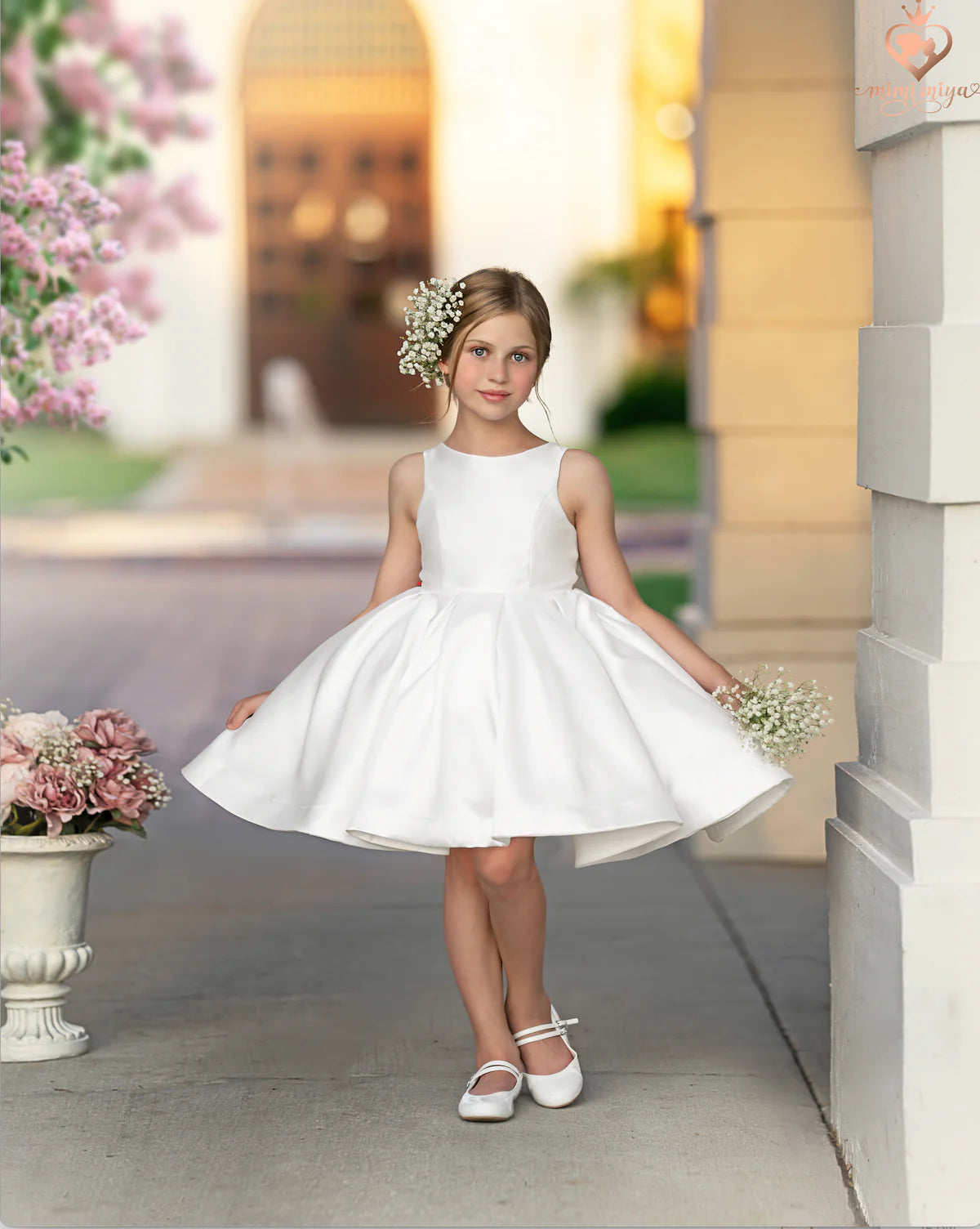 Mimi Miya Couture Charlotte Dress | Flower Girl & Communion Dresses | Bon Bon Tresor