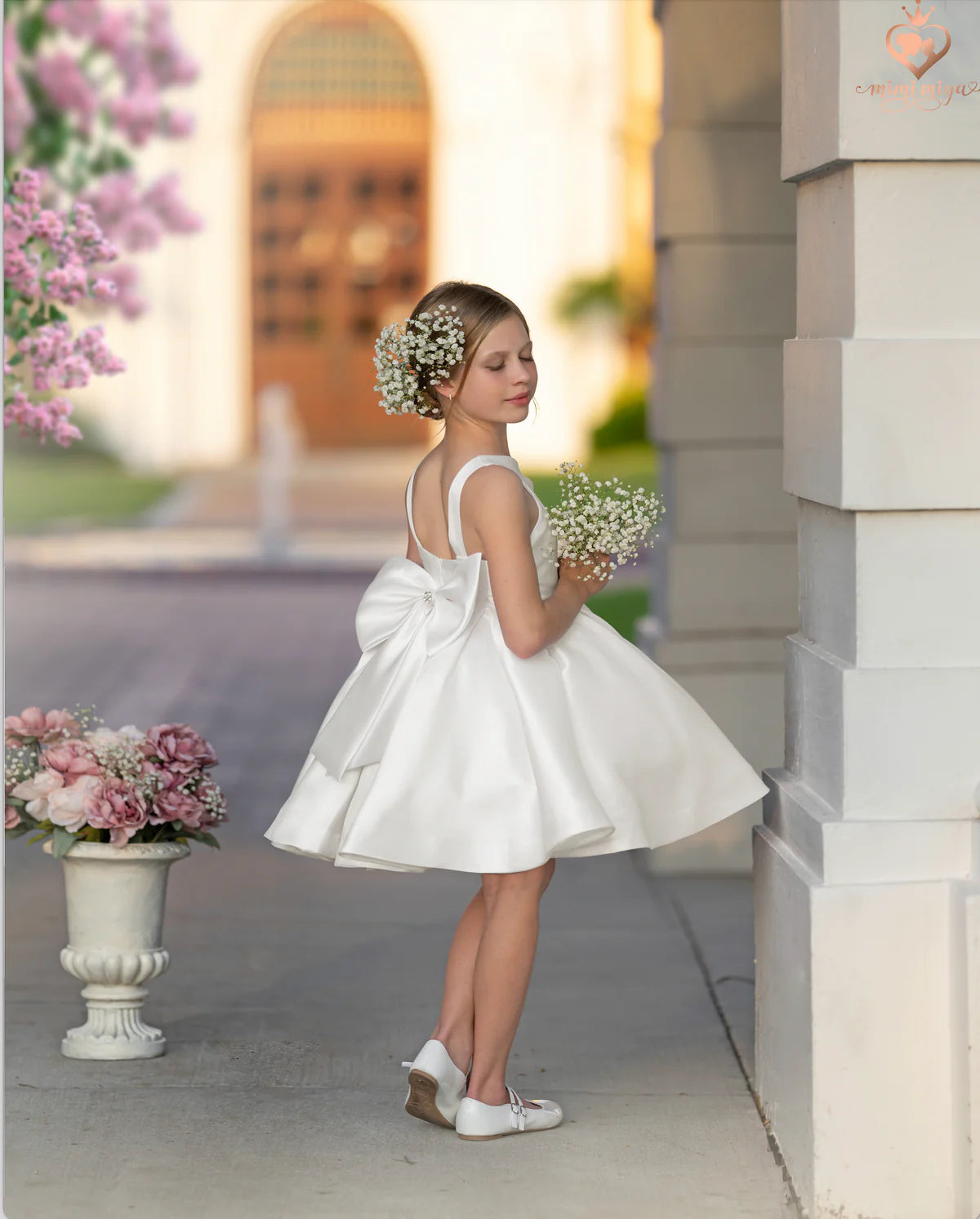 Mimi Miya Couture Charlotte Dress | Flower Girl & Communion Dresses | Bon Bon Tresor