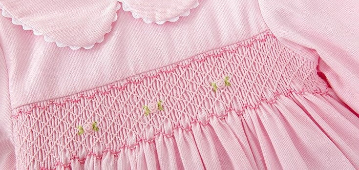 Mimi Miya Mary Embroidered Smock Girls Dress