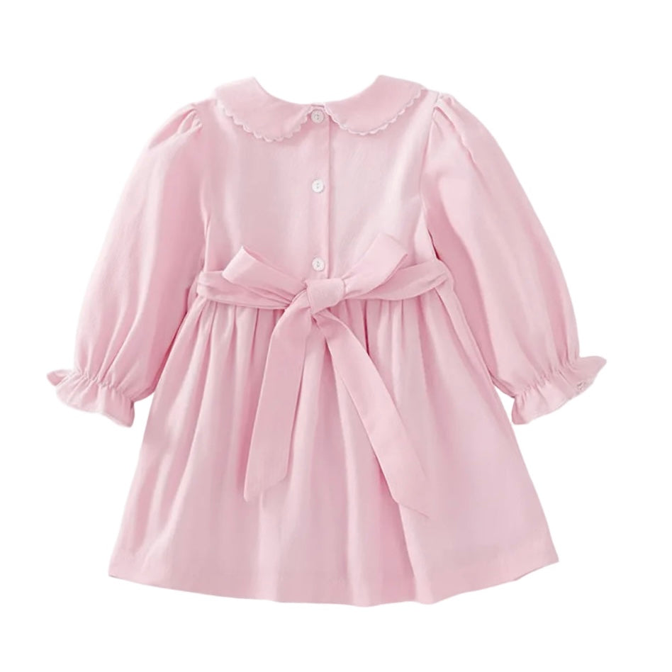 Mimi Miya Mary Embroidered Smock Girls Dress