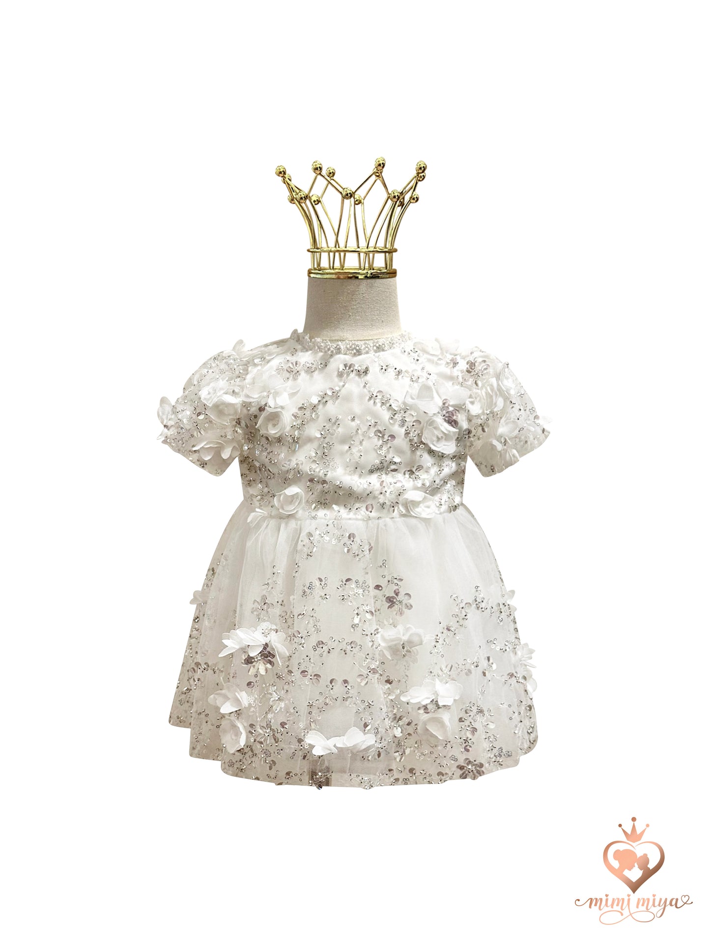 Mimi Miya Lily Christening Dress/Gown with Detachable Overskirt | Gowns | Bon Bon Tresor