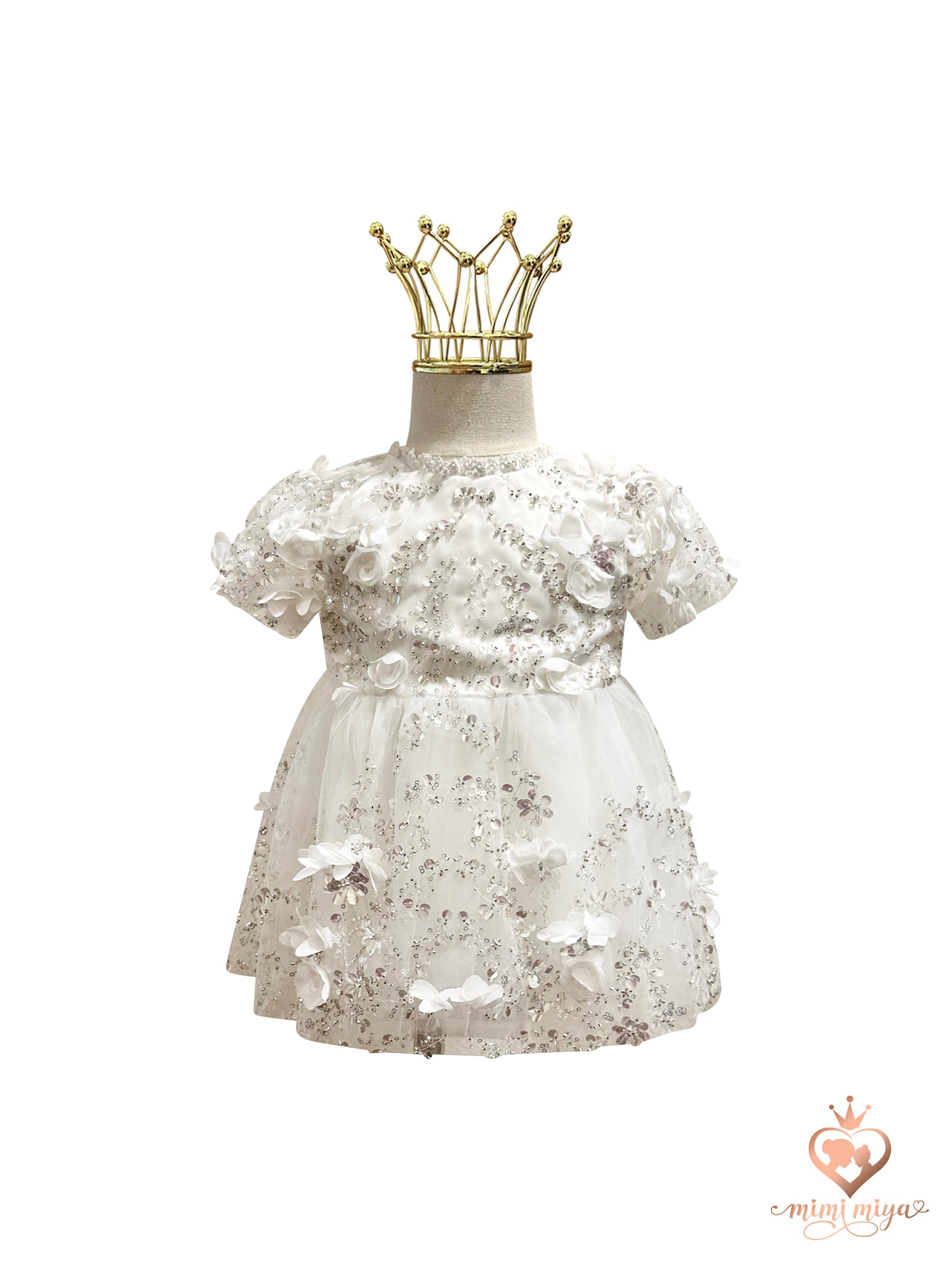 Mimi Miya Lily Christening Dress/Gown with Detachable Overskirt | Gowns | Bon Bon Tresor