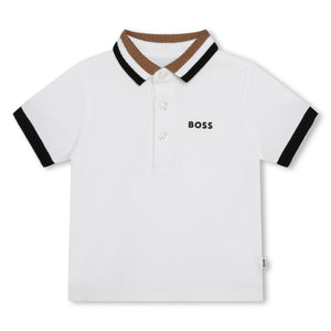 BOSS KIDSWEAR Infant White Short Sleeve Polo | Tops & T-Shirts | Bon Bon Tresor