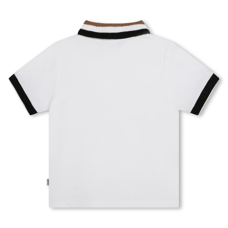 BOSS KIDSWEAR Infant White Short Sleeve Polo | Tops & T-Shirts | Bon Bon Tresor