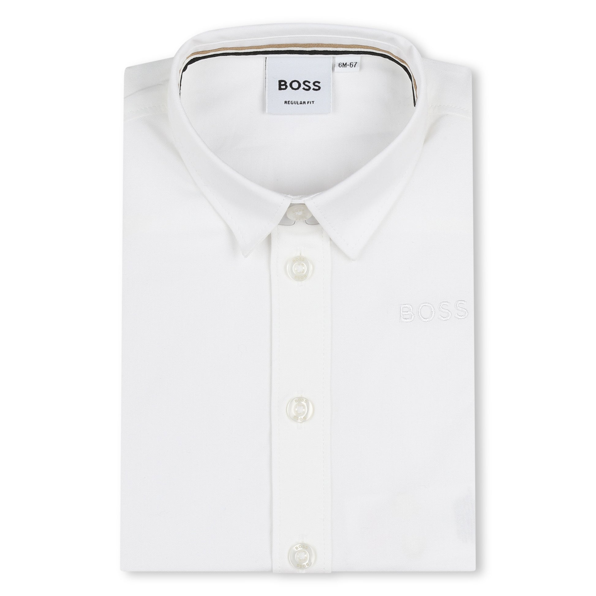 BOSS KIDSWEAR Infant White Oxford Long Sleeve Shirt | Tops & T-Shirts | Bon Bon Tresor