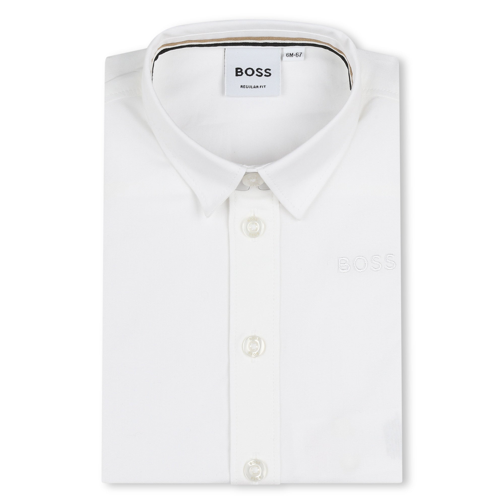 BOSS KIDSWEAR Infant White Oxford Long Sleeve Shirt