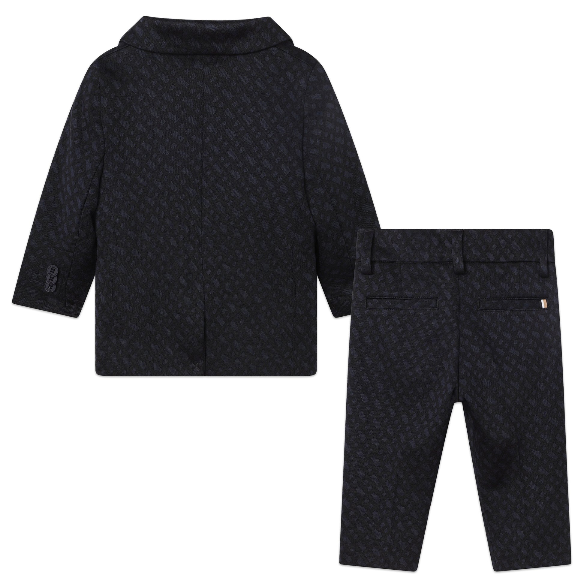 BOSS KIDSWEAR Infant Electric Blue Monogram Jacket and Trousers Set | Suits & Sets | Bon Bon Tresor