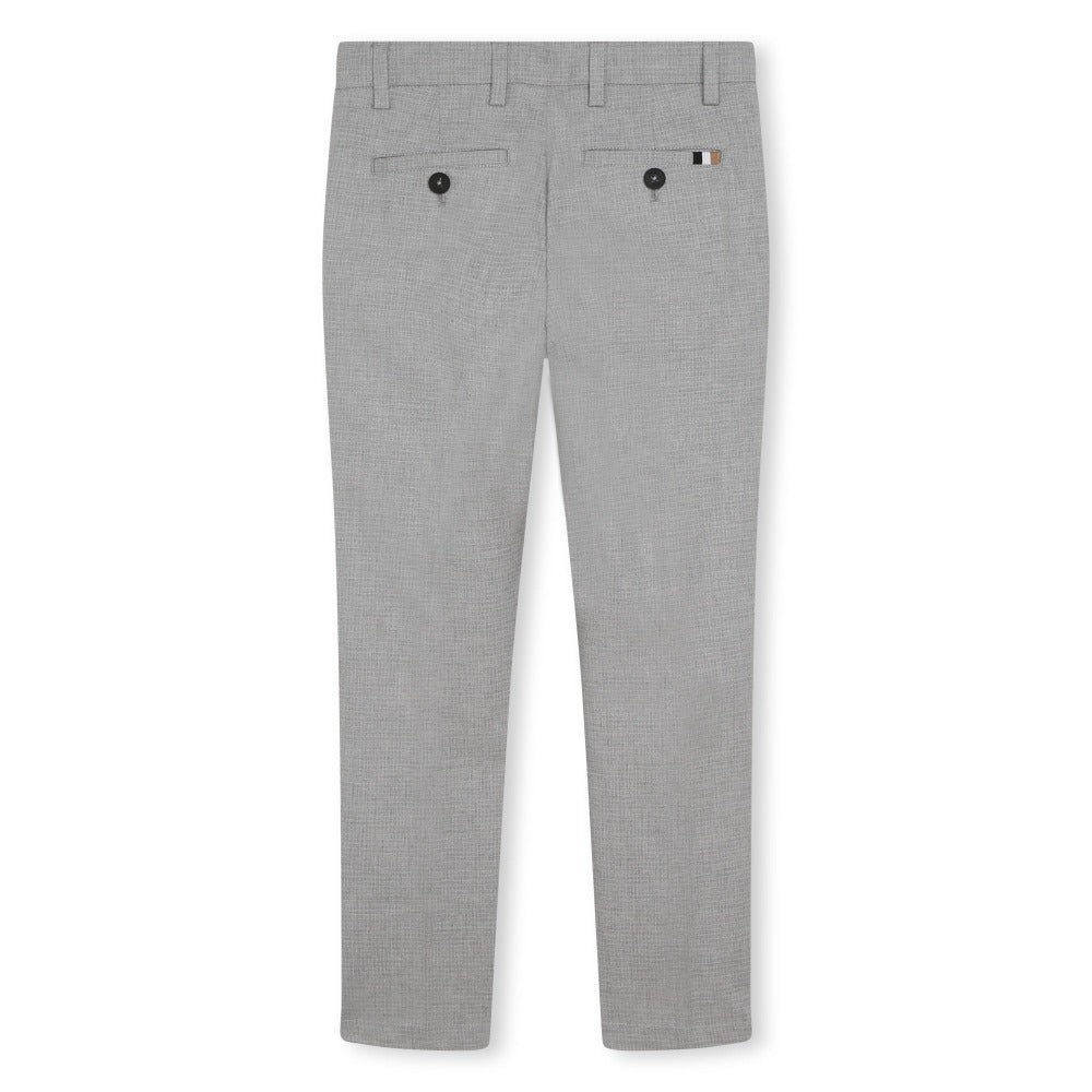 BOSS KIDSWEAR Chine Grey Suit Trousers | Suits & Sets | Bon Bon Tresor