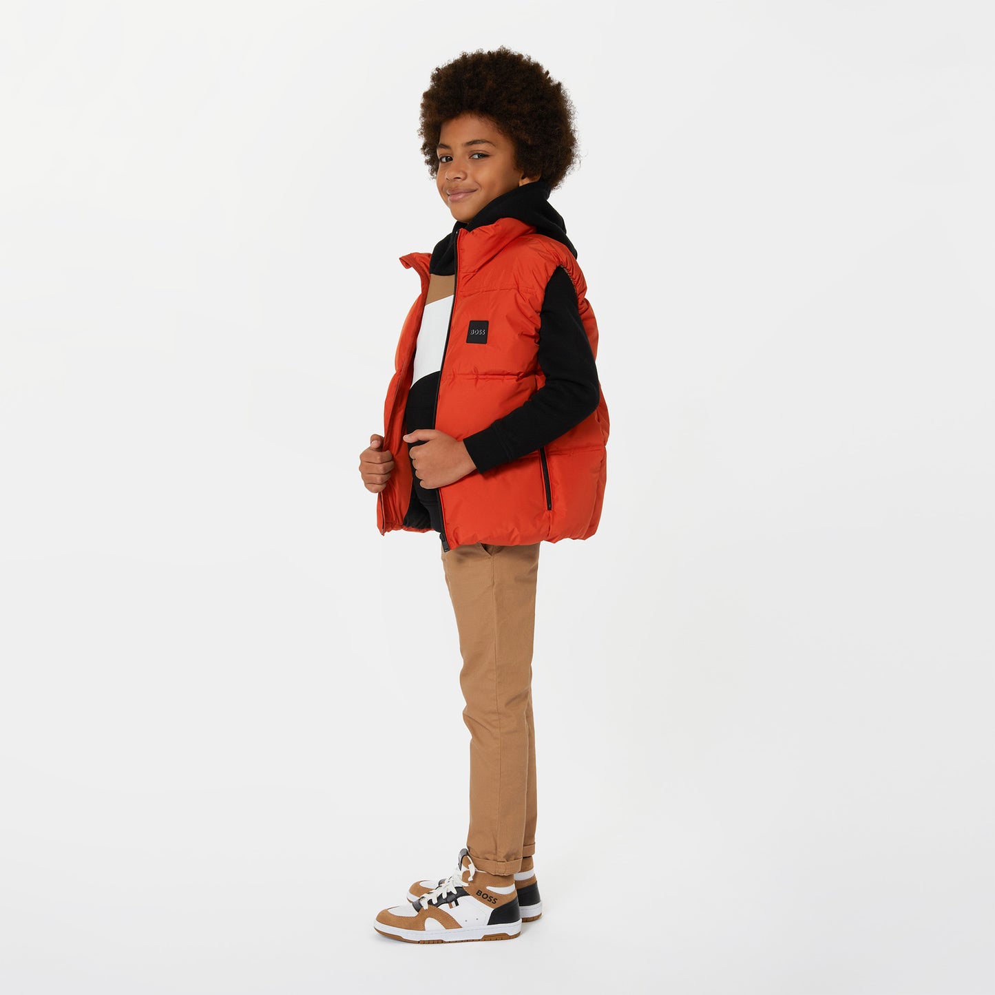 BOSS KIDSWEAR Boys Beige Chino Trousers | Trousers | Bon Bon Tresor