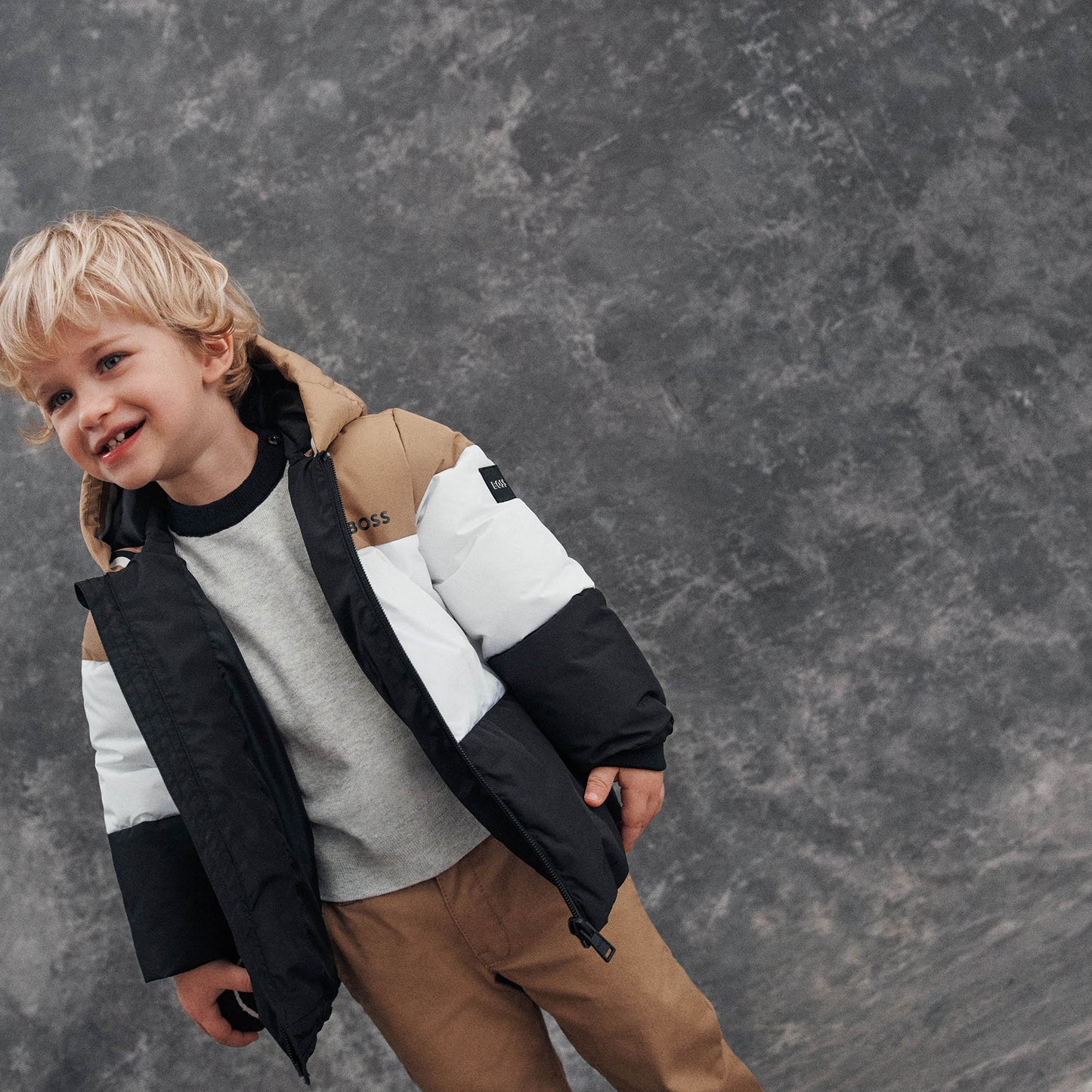 BOSS KIDSWEAR Boys Beige Chino Trousers | Trousers | Bon Bon Tresor
