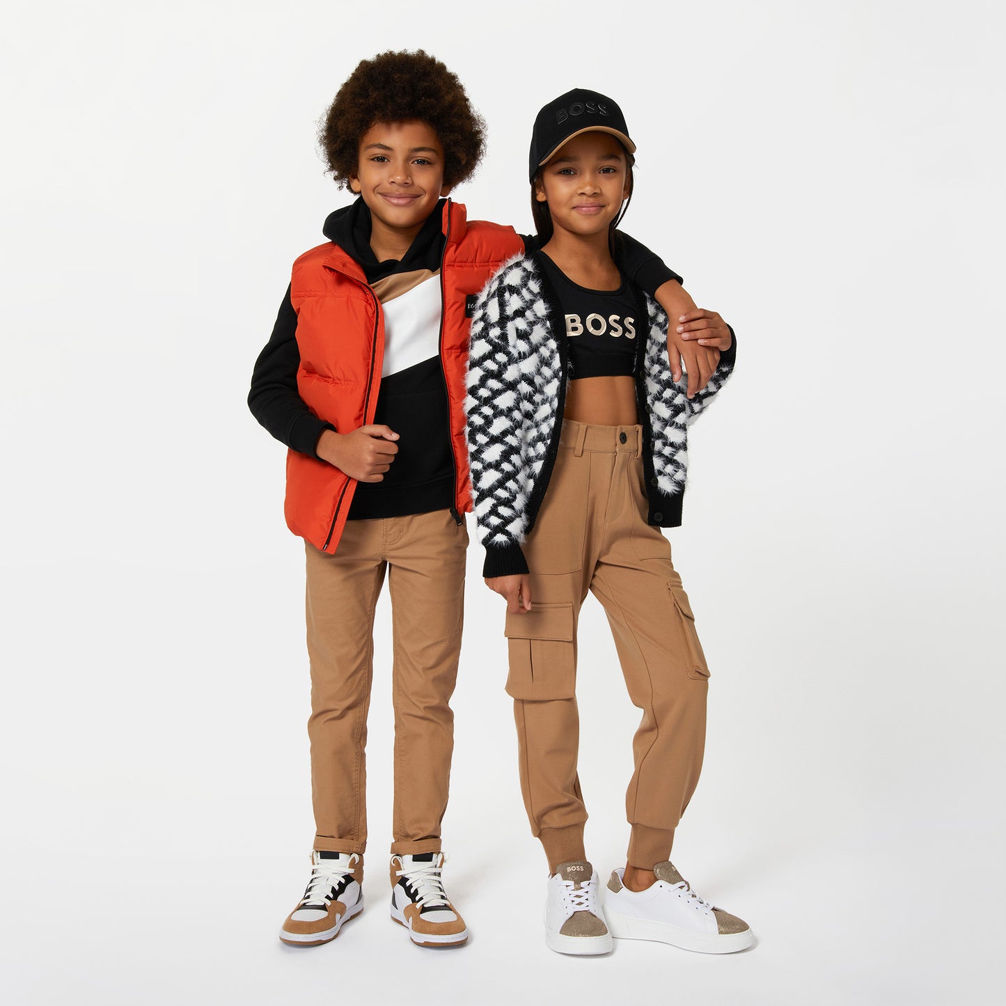 BOSS KIDSWEAR Boys Beige Chino Trousers | Trousers | Bon Bon Tresor