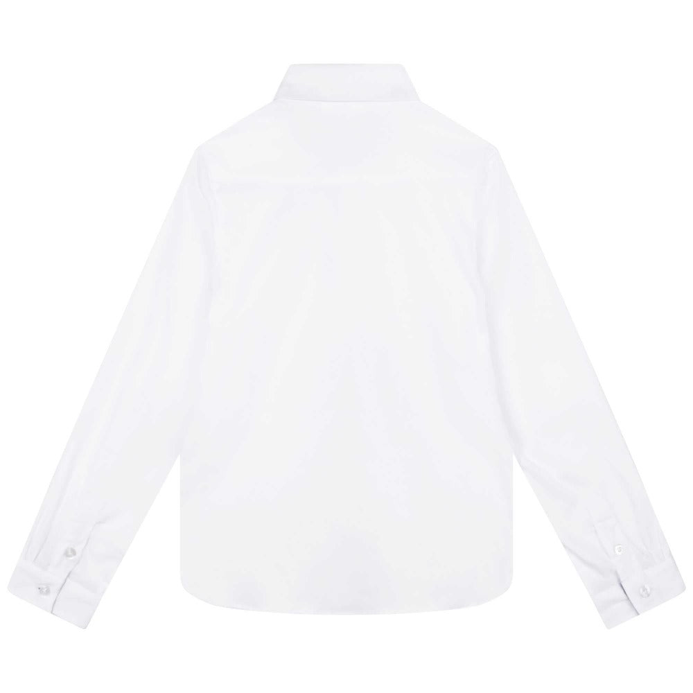 BOSS KIDSWEAR Boys White Oxford Long Sleeve Shirt | Suits & Sets | Bon Bon Tresor