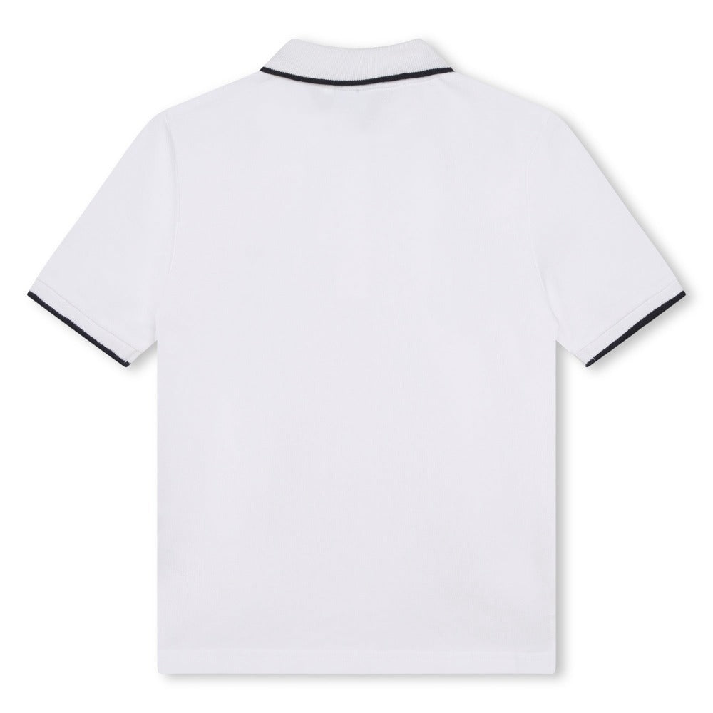 BOSS KIDSWEAR White Short Sleeve Polo | Tops & T-Shirts | Bon Bon Tresor