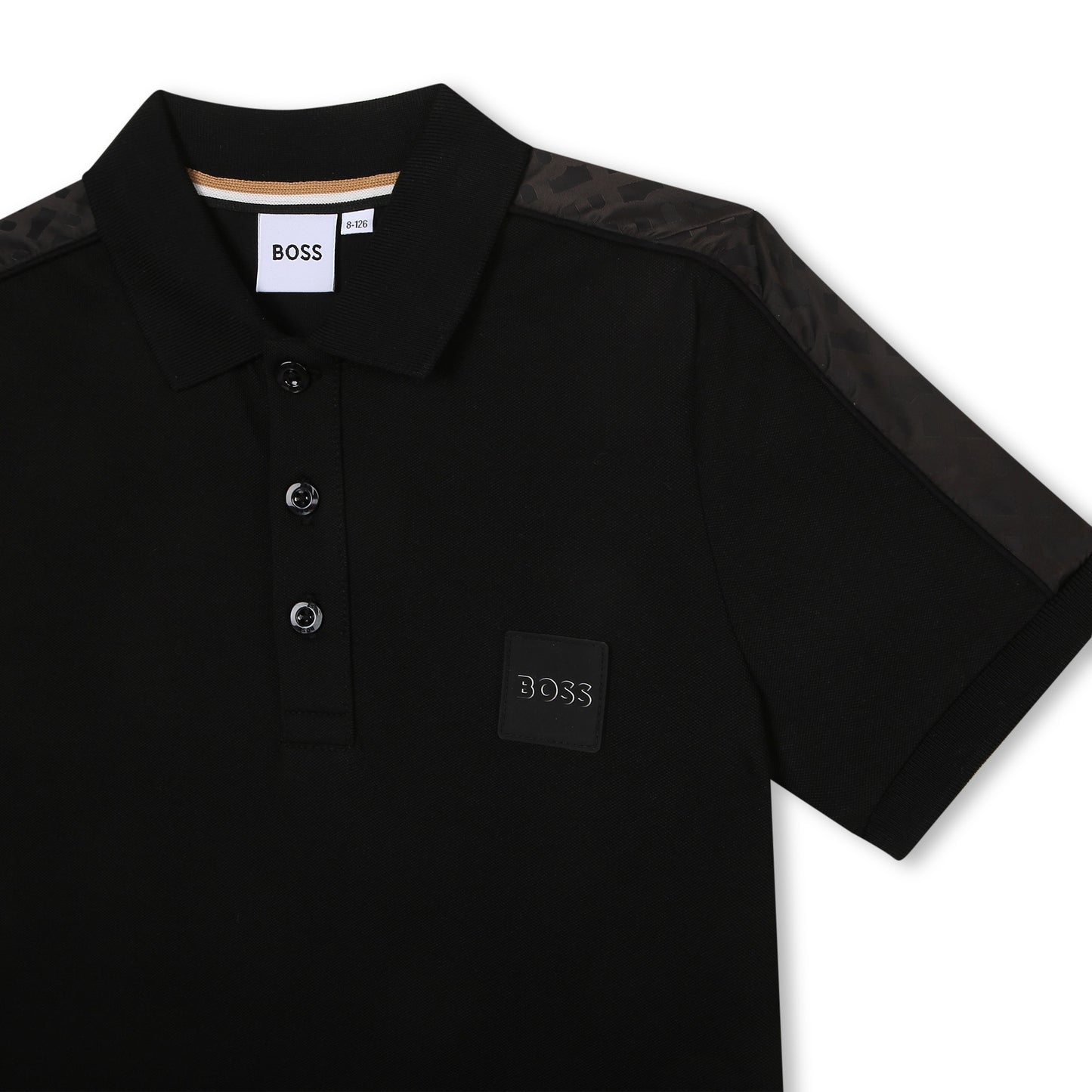 BOSS KIDSWEAR Black Short Sleeve Polo | Tops & T-Shirts | Bon Bon Tresor