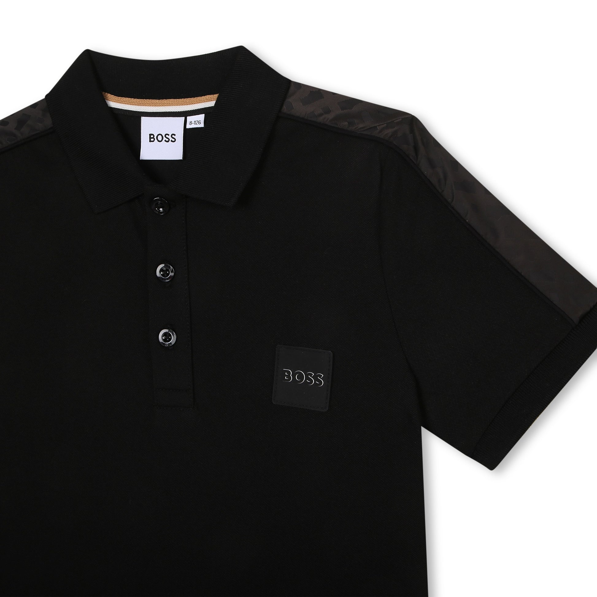 BOSS KIDSWEAR Black Short Sleeve Polo | Tops & T-Shirts | Bon Bon Tresor