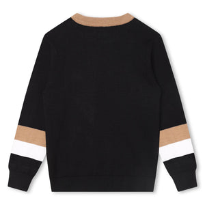 BOSS KIDSWEAR Black Knit Sweater | Sweaters & Knitwear | Bon Bon Tresor