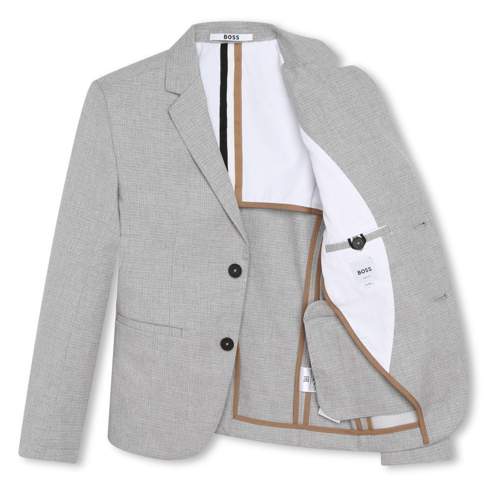 BOSS KIDSWEAR Chine Grey Suit Jacket | Suits & Sets | Bon Bon Tresor