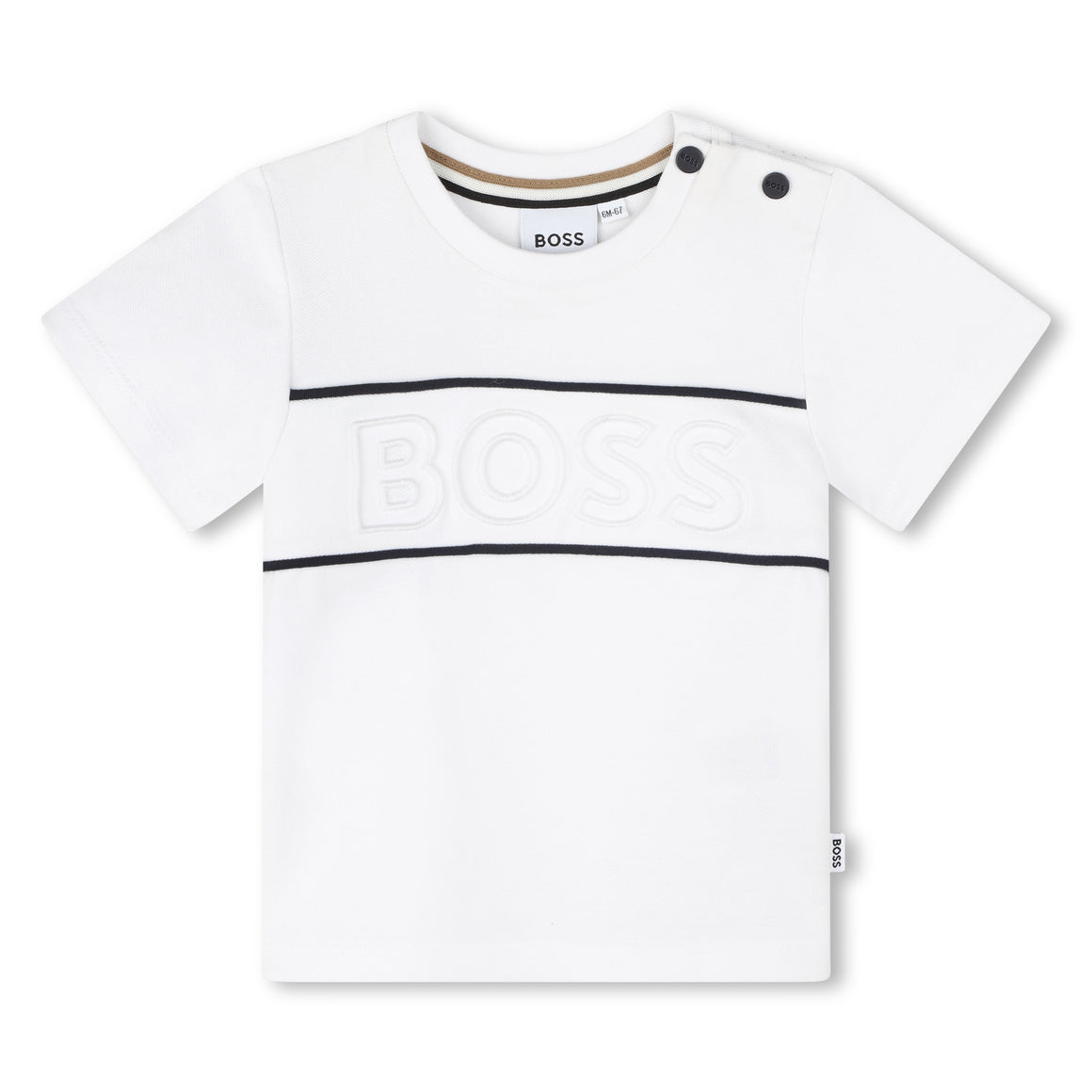 BOSS KIDSWEAR Infant White Short Sleeve Tee Shirt | Tops & T-Shirts | Bon Bon Tresor