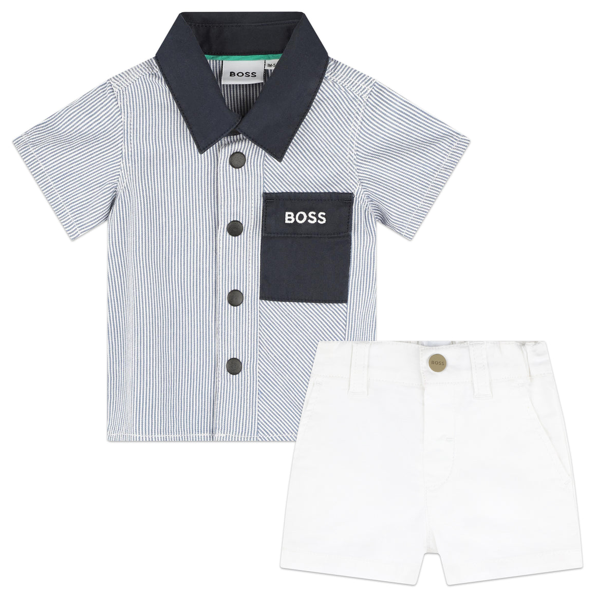 BOSS KIDSWEAR Infant Shirt and Shorts Set Gift Box | Suits & Sets | Bon Bon Tresor