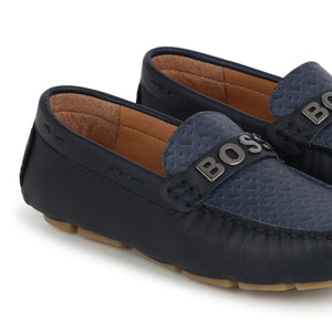 BOSS KIDSWEAR Navy Moccasin | Moccasins & Loafers | Bon Bon Tresor