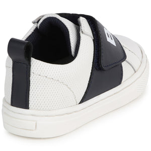 BOSS KIDSWEAR White with Navy Trainers | Sneakers | Bon Bon Tresor