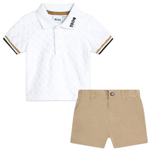 BOSS KIDSWEAR Infant Polo and Shorts Set Gift Box | Suits & Sets | Bon Bon Tresor