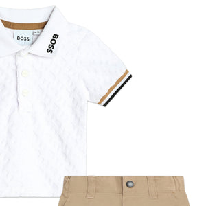 BOSS KIDSWEAR Infant Polo and Shorts Set Gift Box | Suits & Sets | Bon Bon Tresor