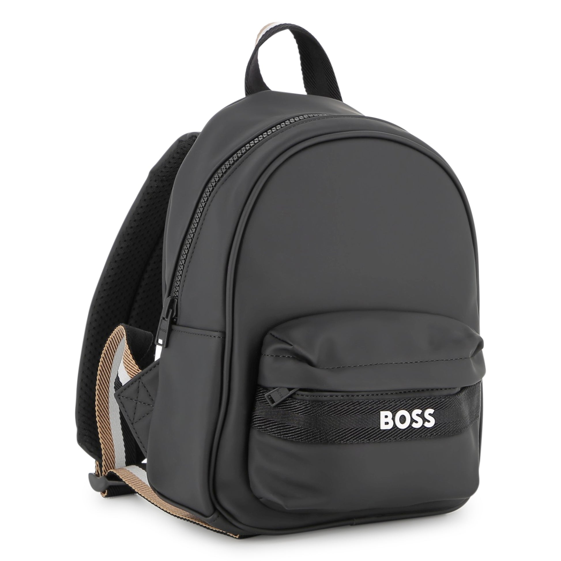 BOSS KIDSWEAR Boys Black Backpack with Silicon Logo | Bags | Bon Bon Tresor