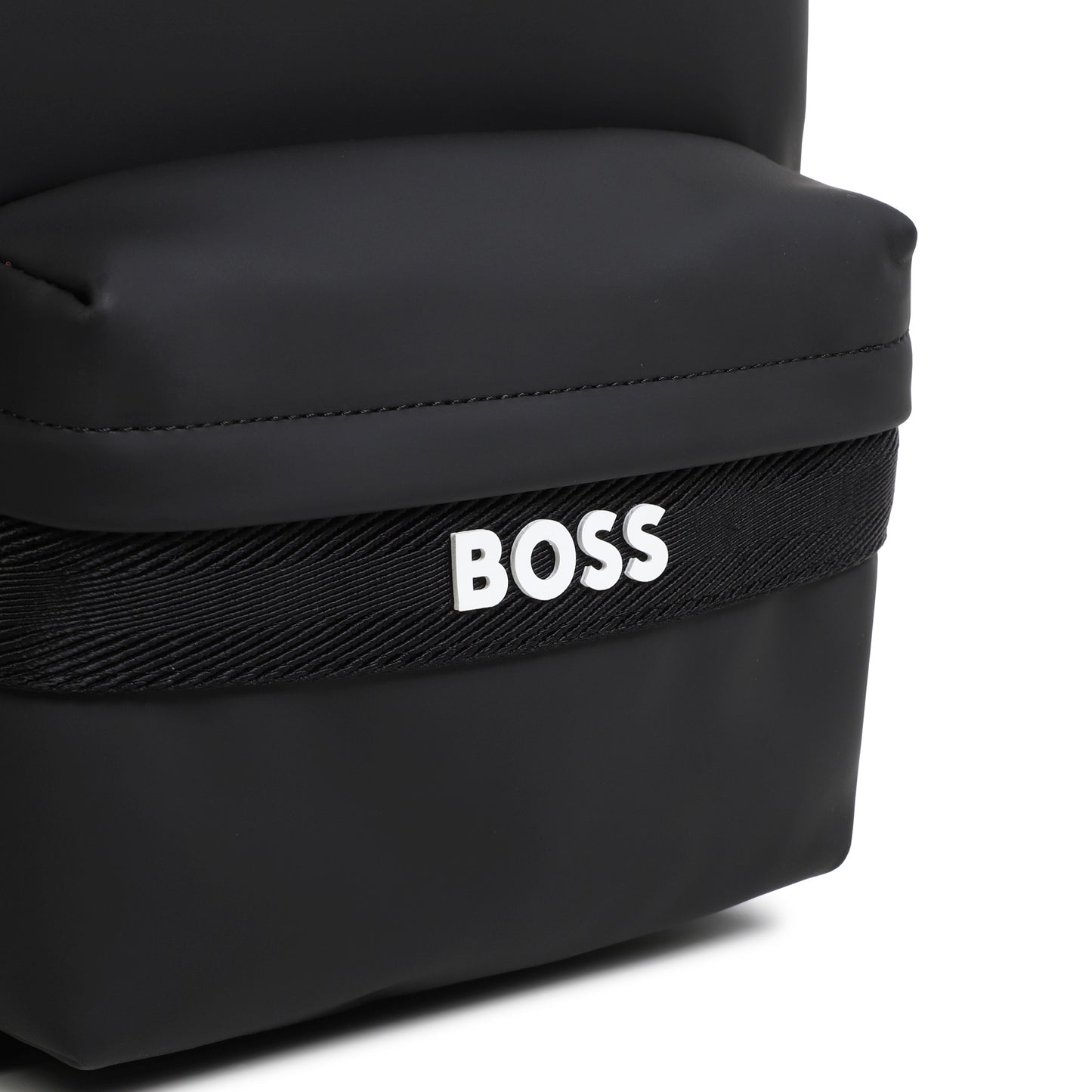 BOSS KIDSWEAR Boys Black Backpack with Silicon Logo | Bags | Bon Bon Tresor
