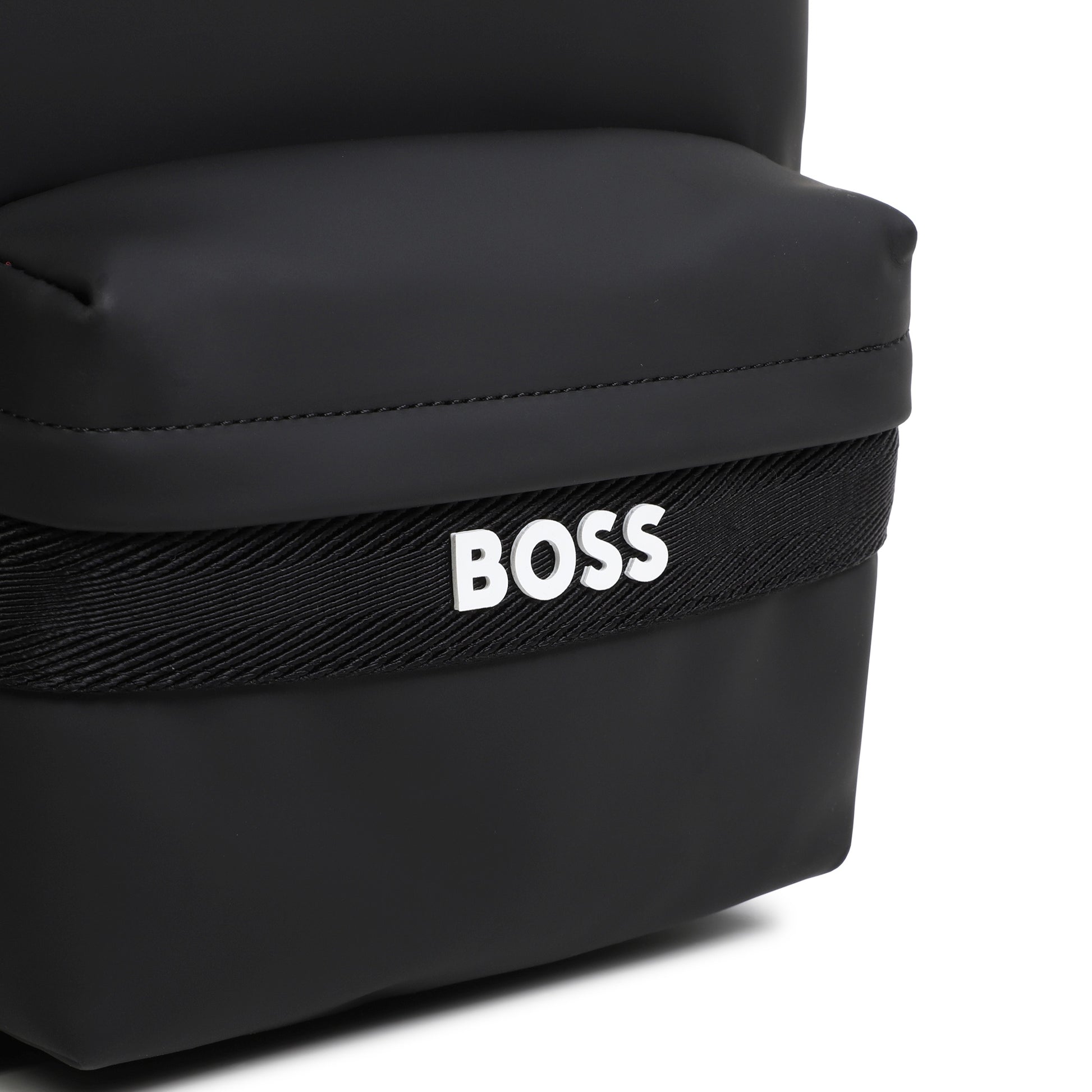 BOSS KIDSWEAR Boys Black Backpack with Silicon Logo | Bags | Bon Bon Tresor