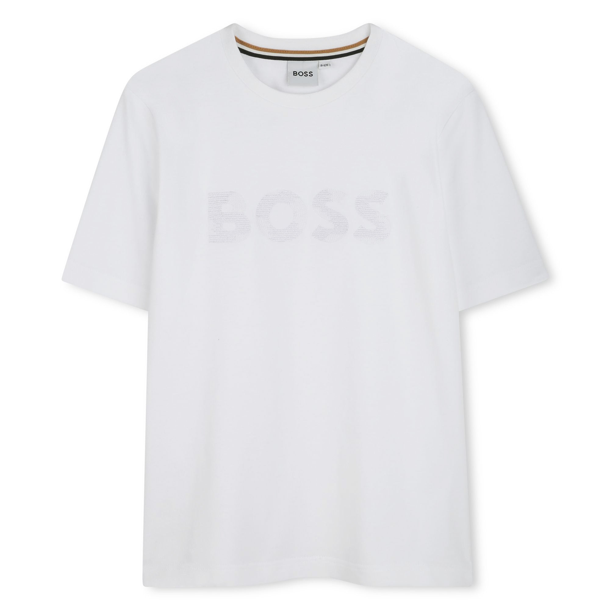 BOSS KIDSWEAR Boys White Cotton T-Shirt