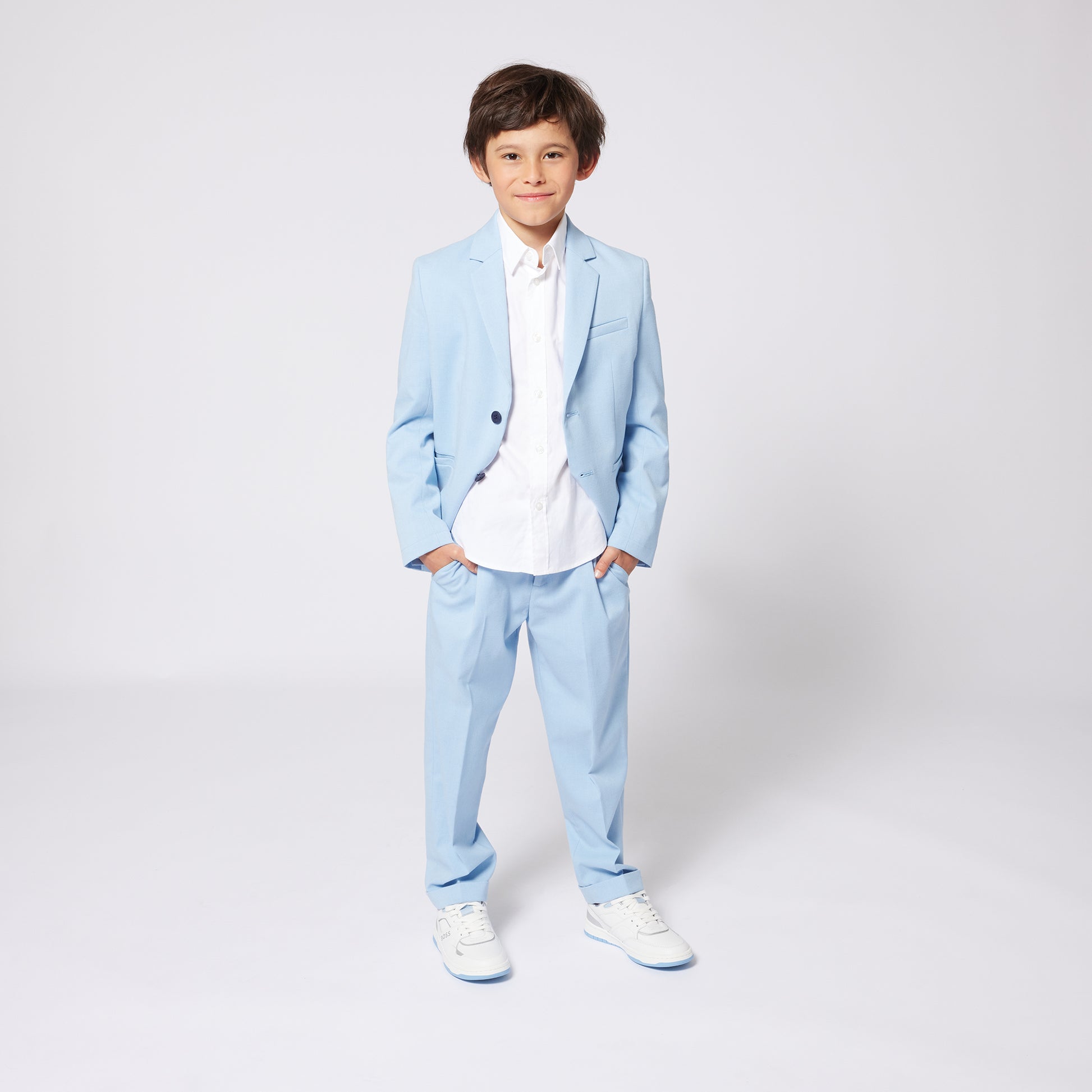 BOSS KIDSWEAR Boys Persian Blue Suit Jacket | Suits & Sets | Bon Bon Tresor
