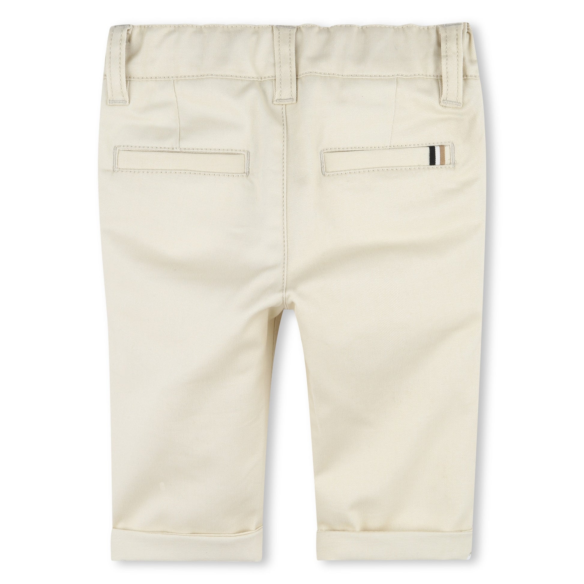 BOSS KIDSWEAR Baby Boys Light Beige Twill Trousers | Trousers | Bon Bon Tresor