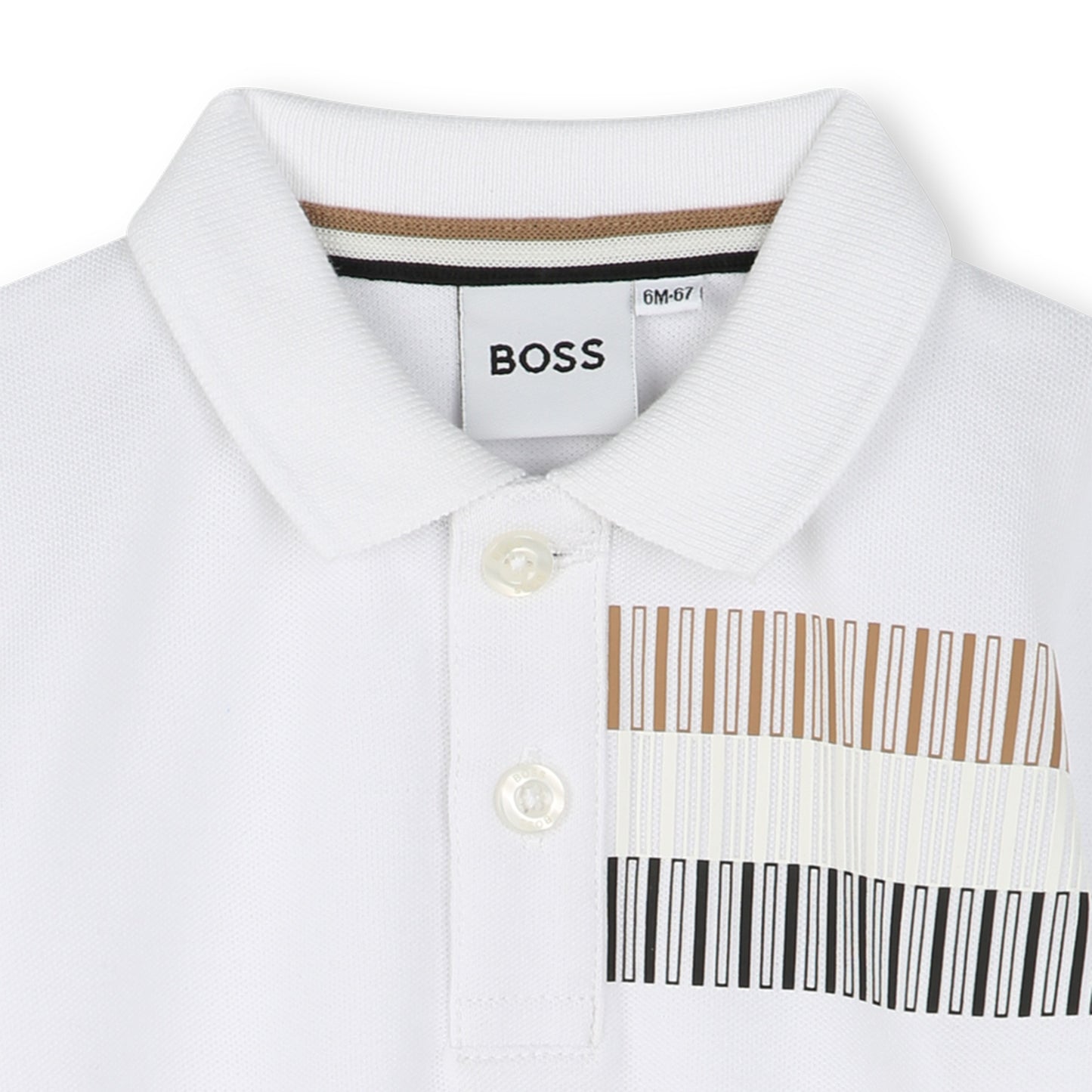BOSS KIDSWEAR Baby Boys Iconic Stripe Short Sleeve Polo Shirt | Tops | Bon Bon Tresor