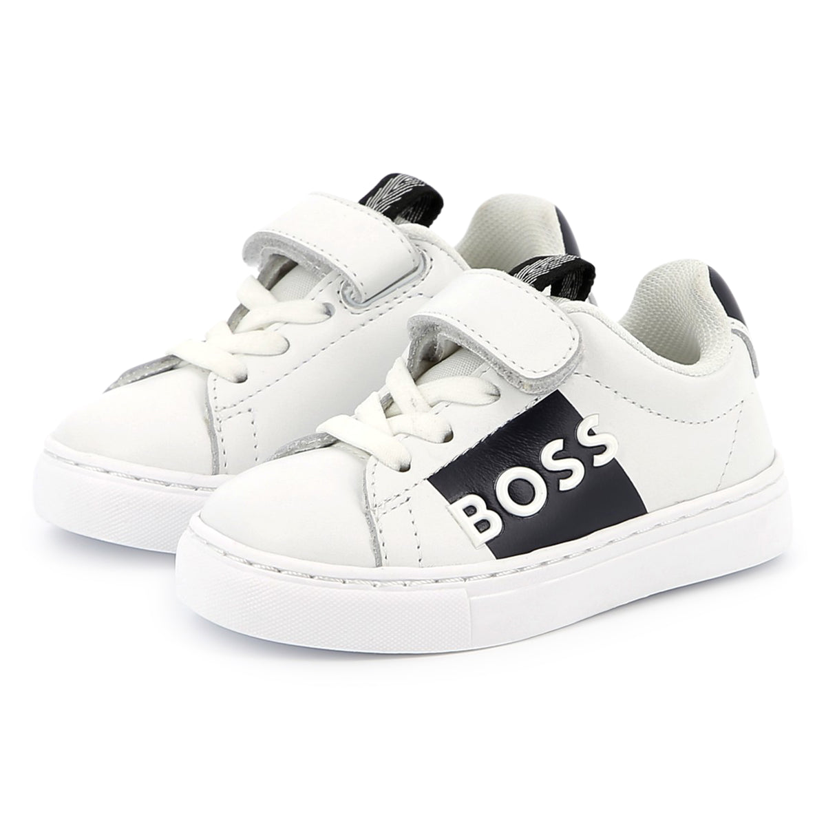 HUGO BOSS KIDS Boys White Trainers