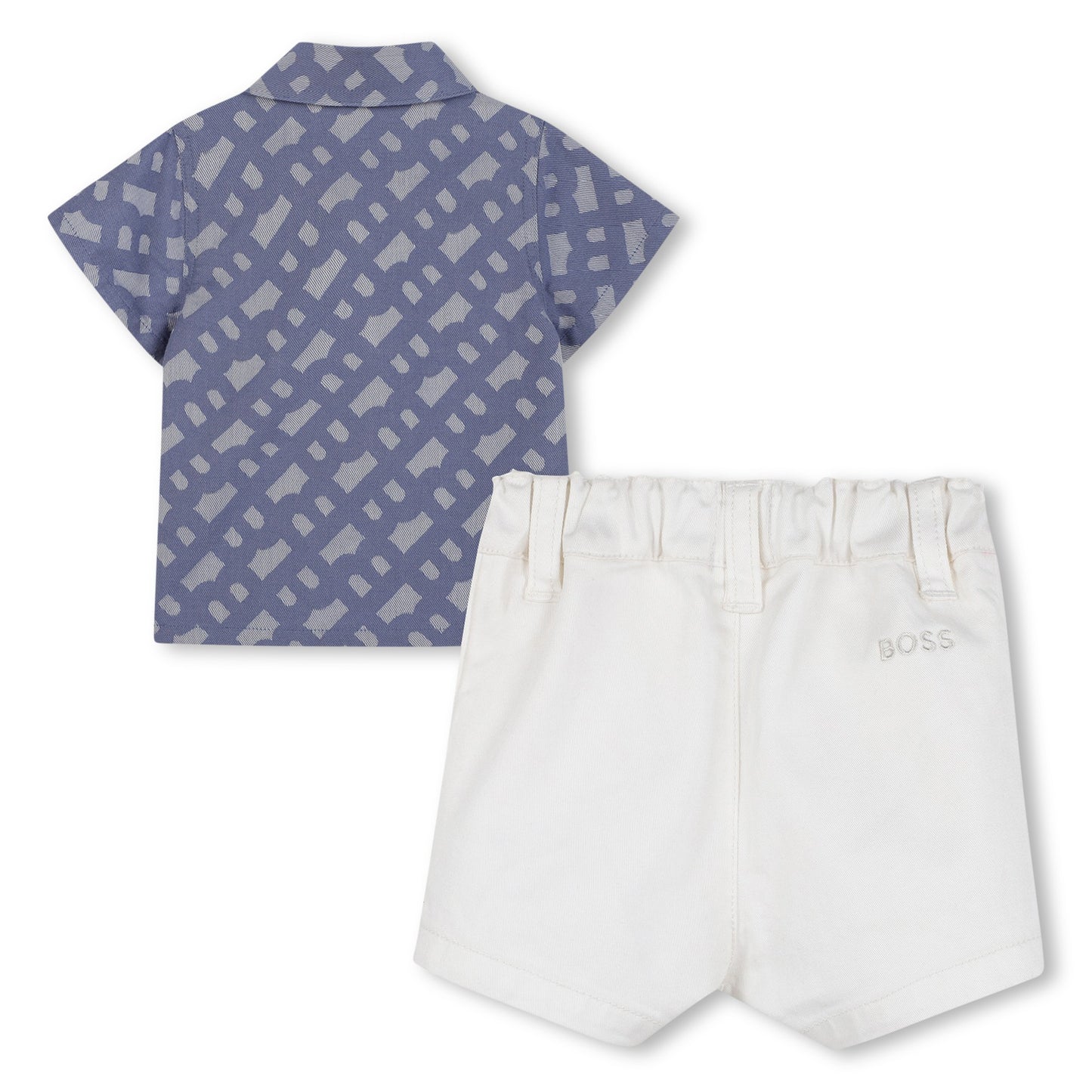 BOSS KIDSWEAR Baby Boys Blue Polo and Shorts Set Gift Box | Outfit Sets | Bon Bon Tresor