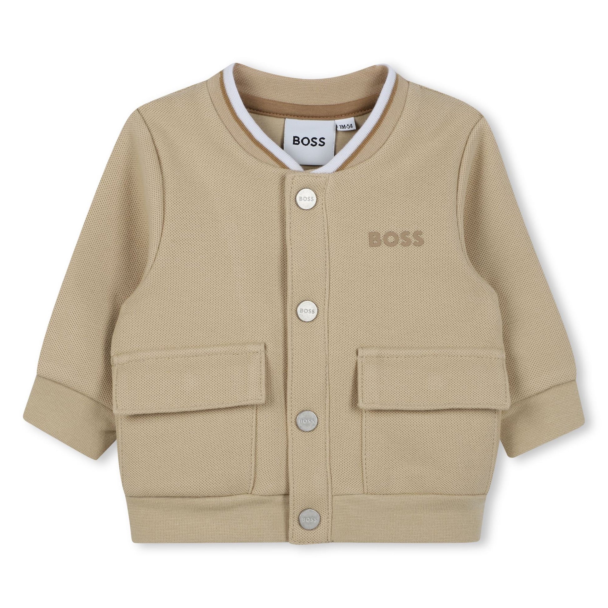 BOSS KIDSWEAR Baby Boys Beige Jogging Set Gift Box | Outfit Sets | Bon Bon Tresor