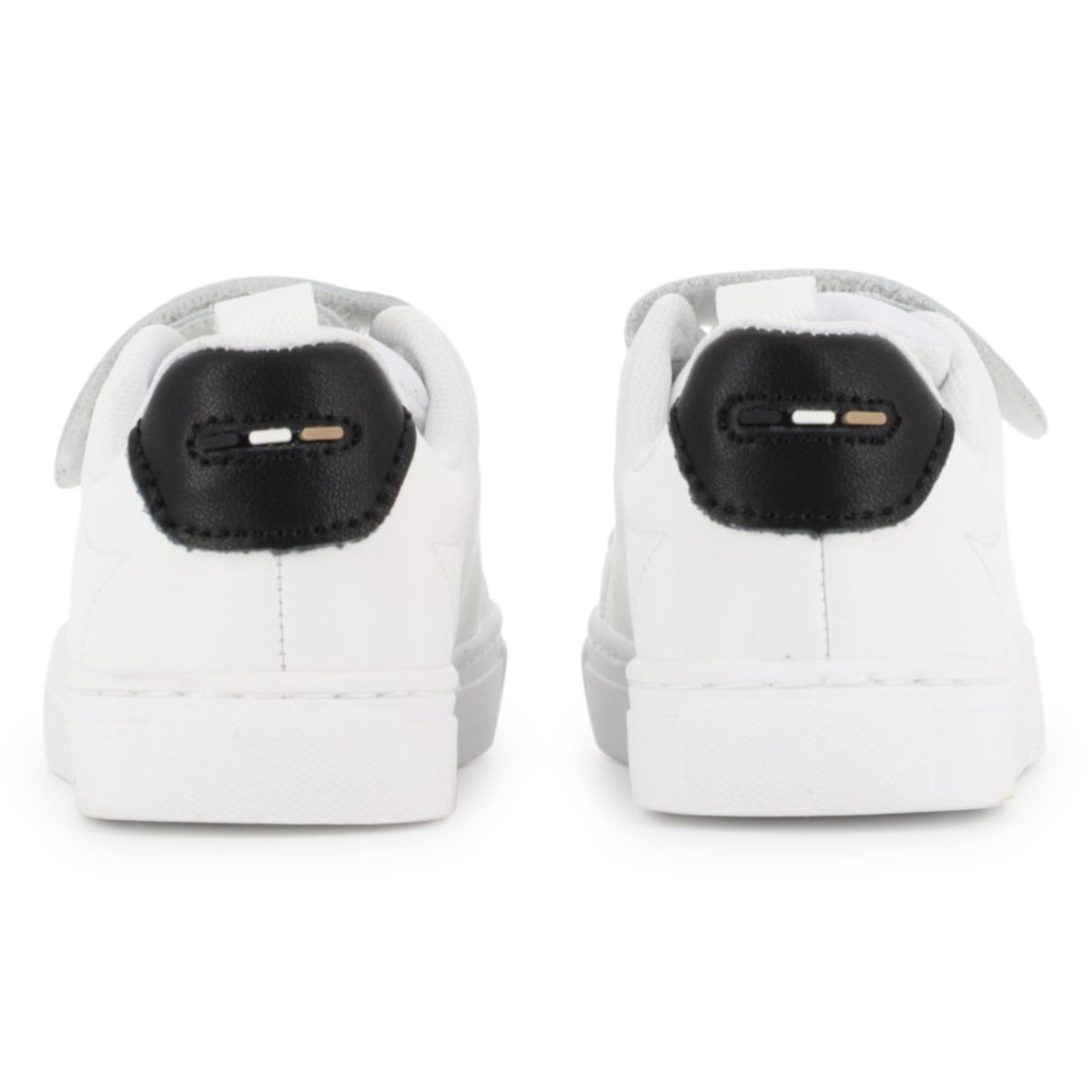 BOSS Boys White Trainers Velcro Strap Fastener