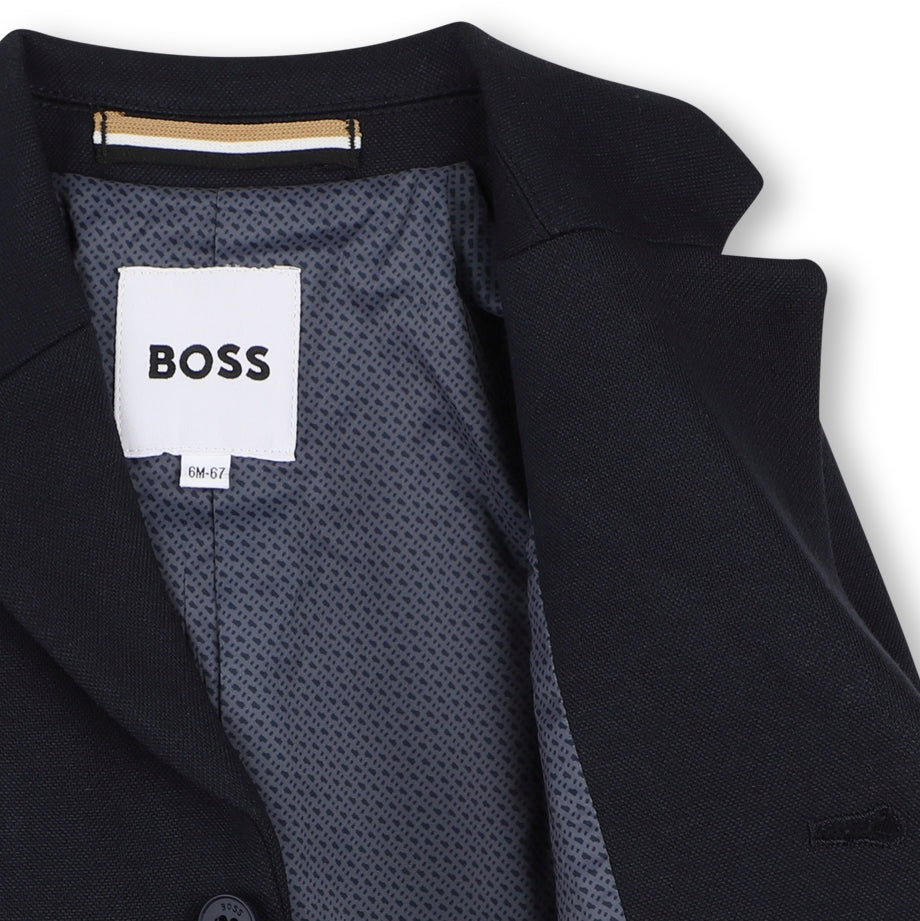 BOSS Baby Boys Marine Blue Suit Jacket | Suits & Sets | Bon Bon Tresor