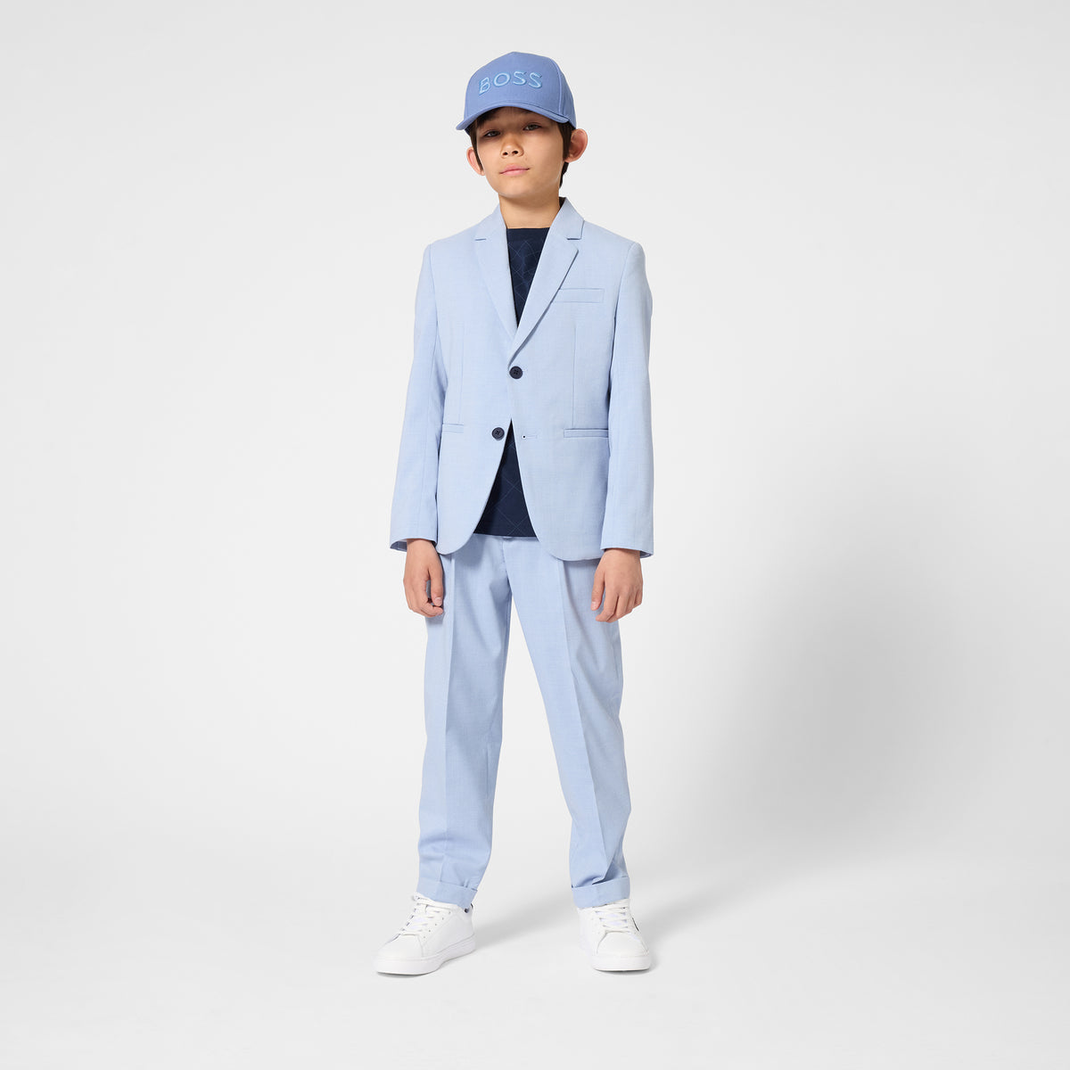 BOSS Boys Ceremonial Suit Jacket - Pewter | Suits & Sets | Bon Bon Tresor