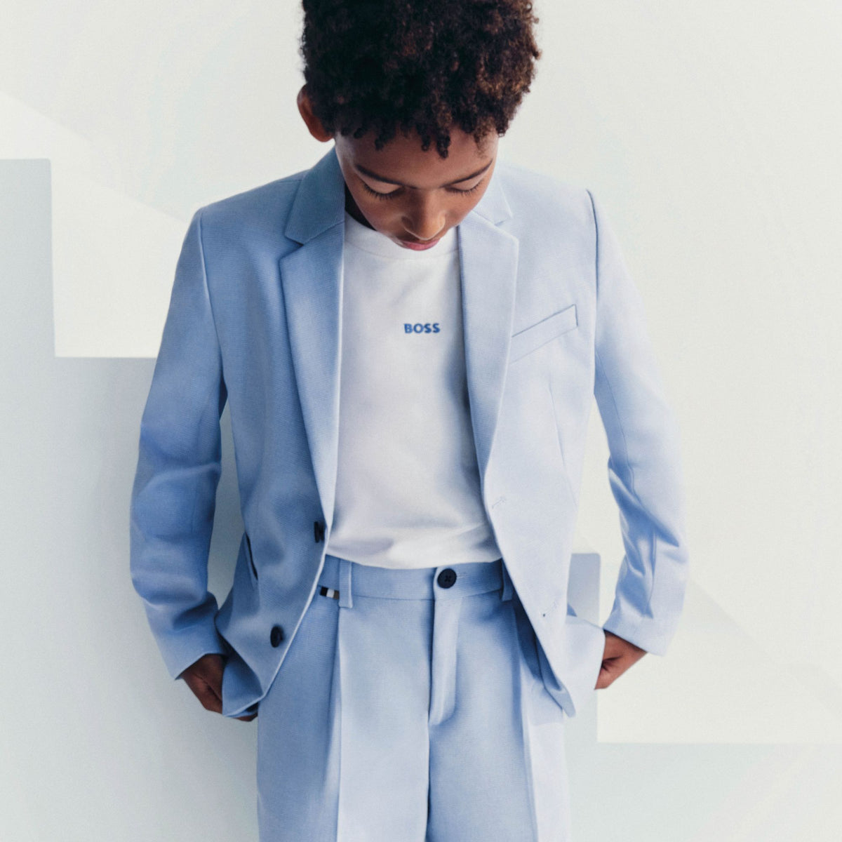 BOSS Boys Ceremonial Suit Jacket - Pewter