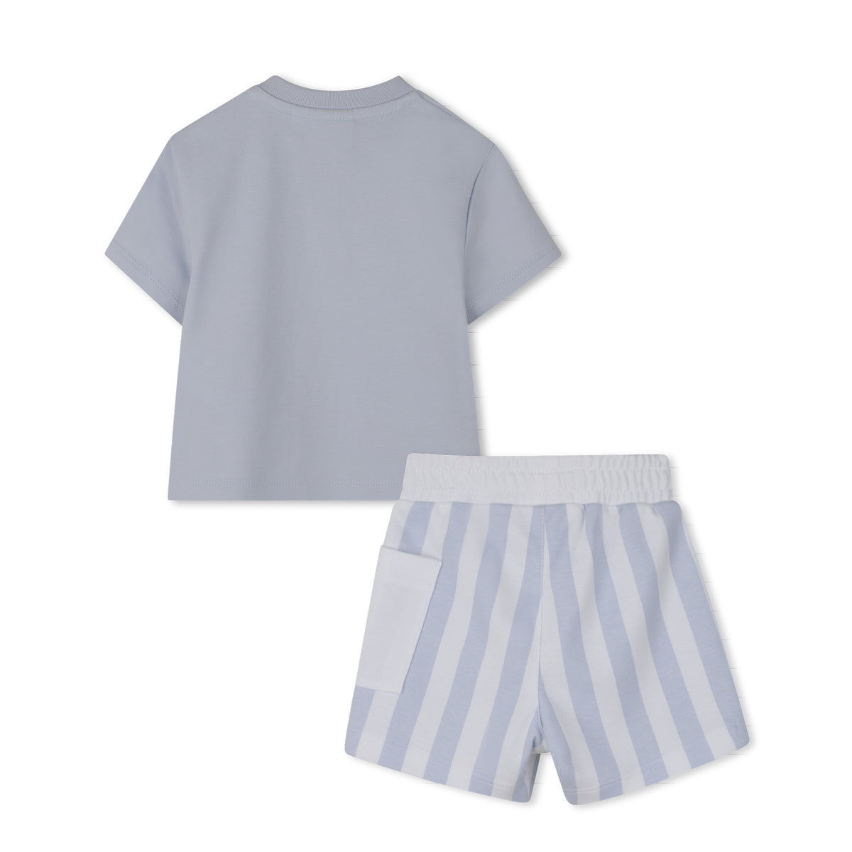 BOSS KIDS Baby Boys T-shirt and Blue Stripe Shorts Set