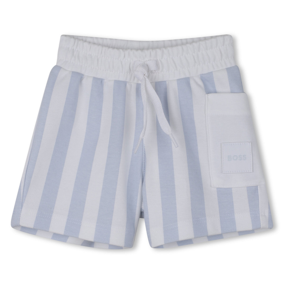 BOSS KIDS Baby Boys T-shirt and Blue Stripe Shorts Set
