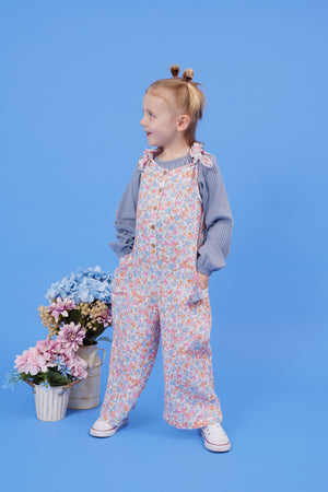 Kapow Kids Cornflower Rib Smock Blouse | Tops & T-Shirts | Bon Bon Tresor