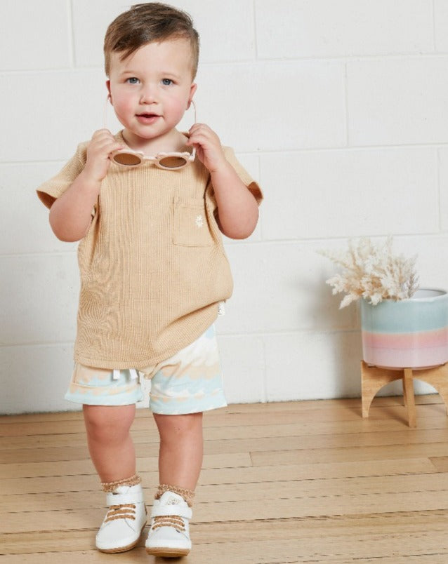 Kapow Kids Sand Waffle T-Shirt | Tops & T-Shirts | Bon Bon Tresor