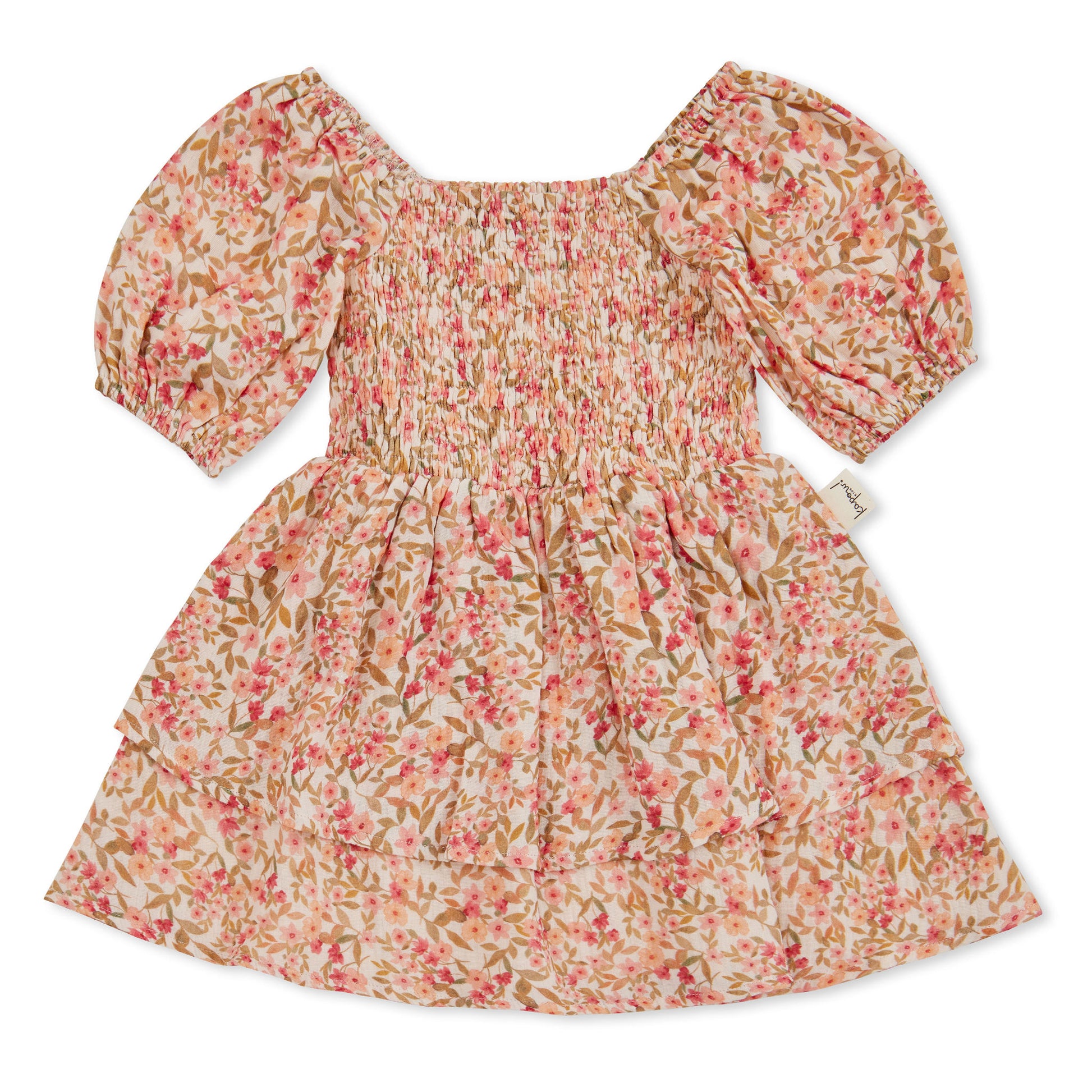 Kapow Kids Girls Spring Blossom Shirred Dress | Dresses | Bon Bon Tresor