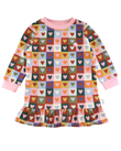 Kapow Kids Girls Heart Checkerboard Dress | Dresses | Bon Bon Tresor