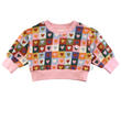 Kapow Kids Girls Heart Checkerboard Sweater | Sweaters & Knitwear | Bon Bon Tresor